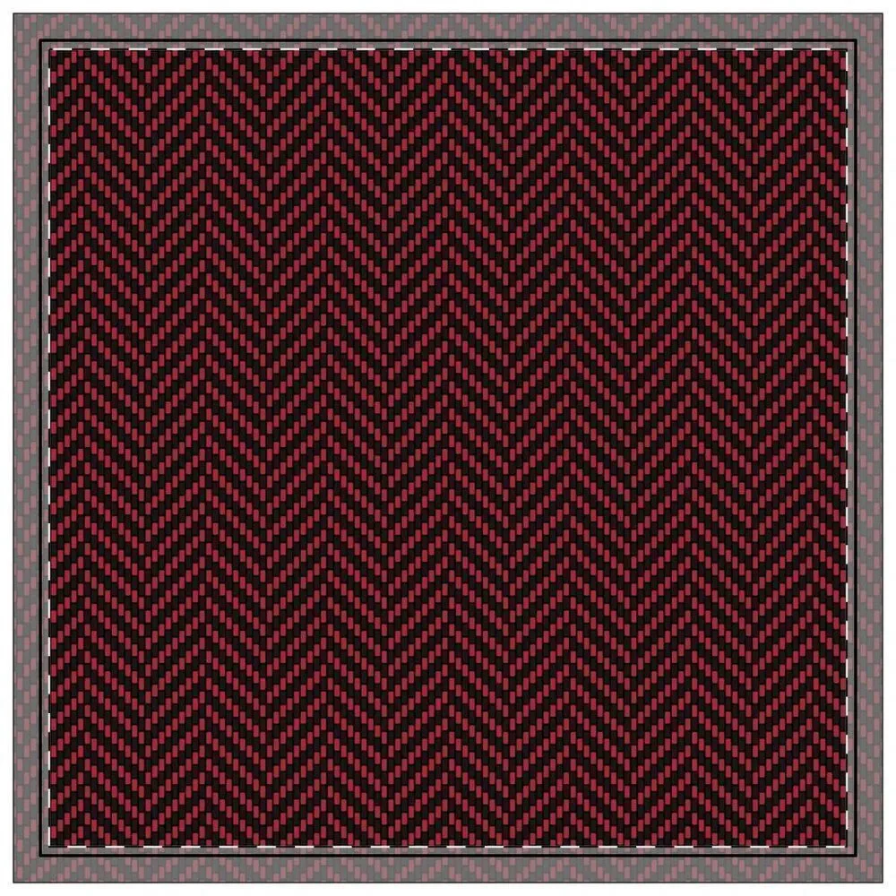NWT Porter Anna- Red & Black Cotton Napkin 4-set, Herringbone